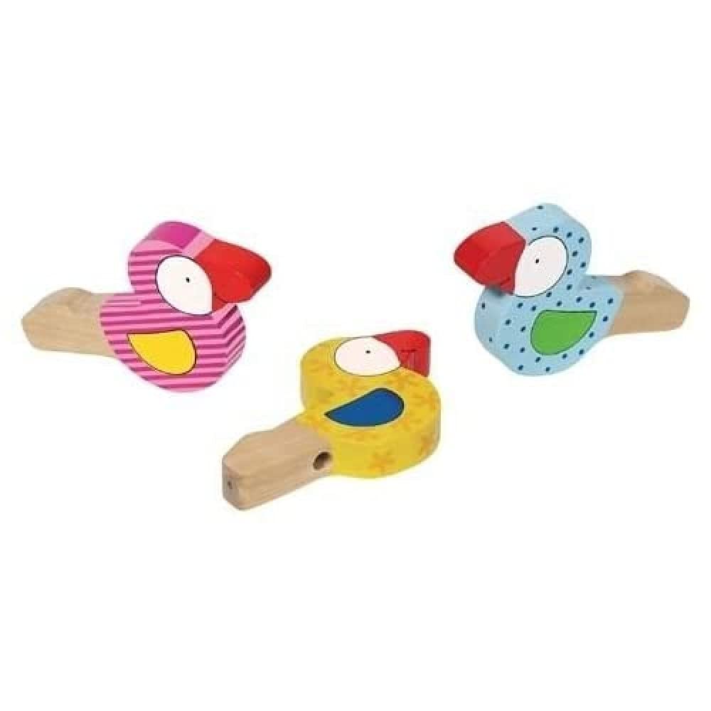 goki 4013594619714 Musical Instrument-Wooden Bird Flute Individually, Multicoloured