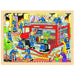 GOKI- Puzzles de Madera Encaje, Bomberos En Acción, Multicolor (57527