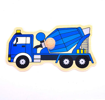 Goki- Encaje, vehículos de construcción, Multicolor (57593