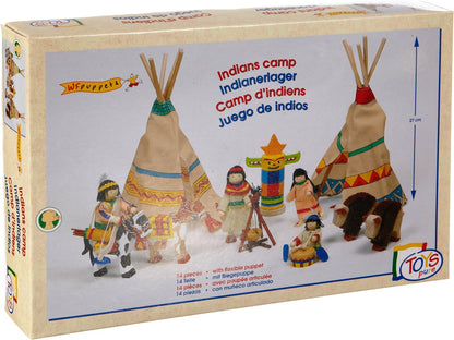 Toys Pure-(-) (-) Muñecos articulados de nativos Americanos, Multicolor (51911