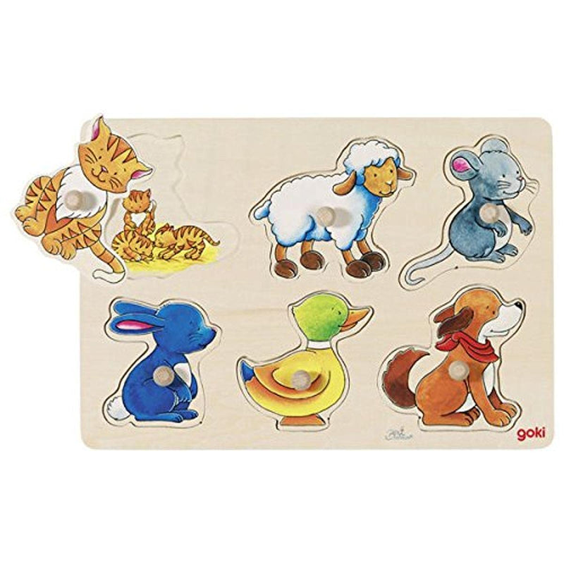 Goki 57929 Background Puzzle Mother and Baby, Mixed