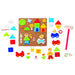 Goki Juego Puzzles De Madera Martillo Y Set De Clavos, Ciudad, Multicolor (Gollnest & Kiesel 58556.0