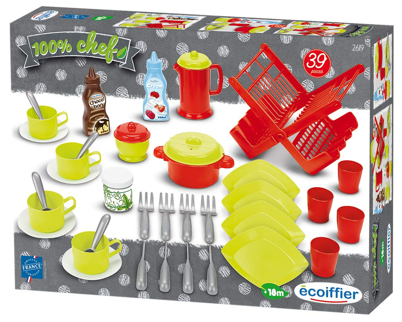 Ecoiffier - Ecoiffier 100% Chef Servies 39dlg.