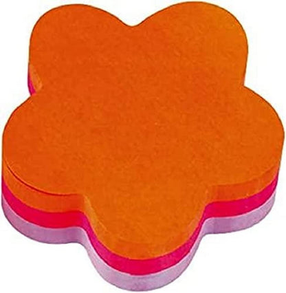 Post-it 76x76 mm Lilac Flower Shaped Cube Notes - Pink/Orange Standard Flower
