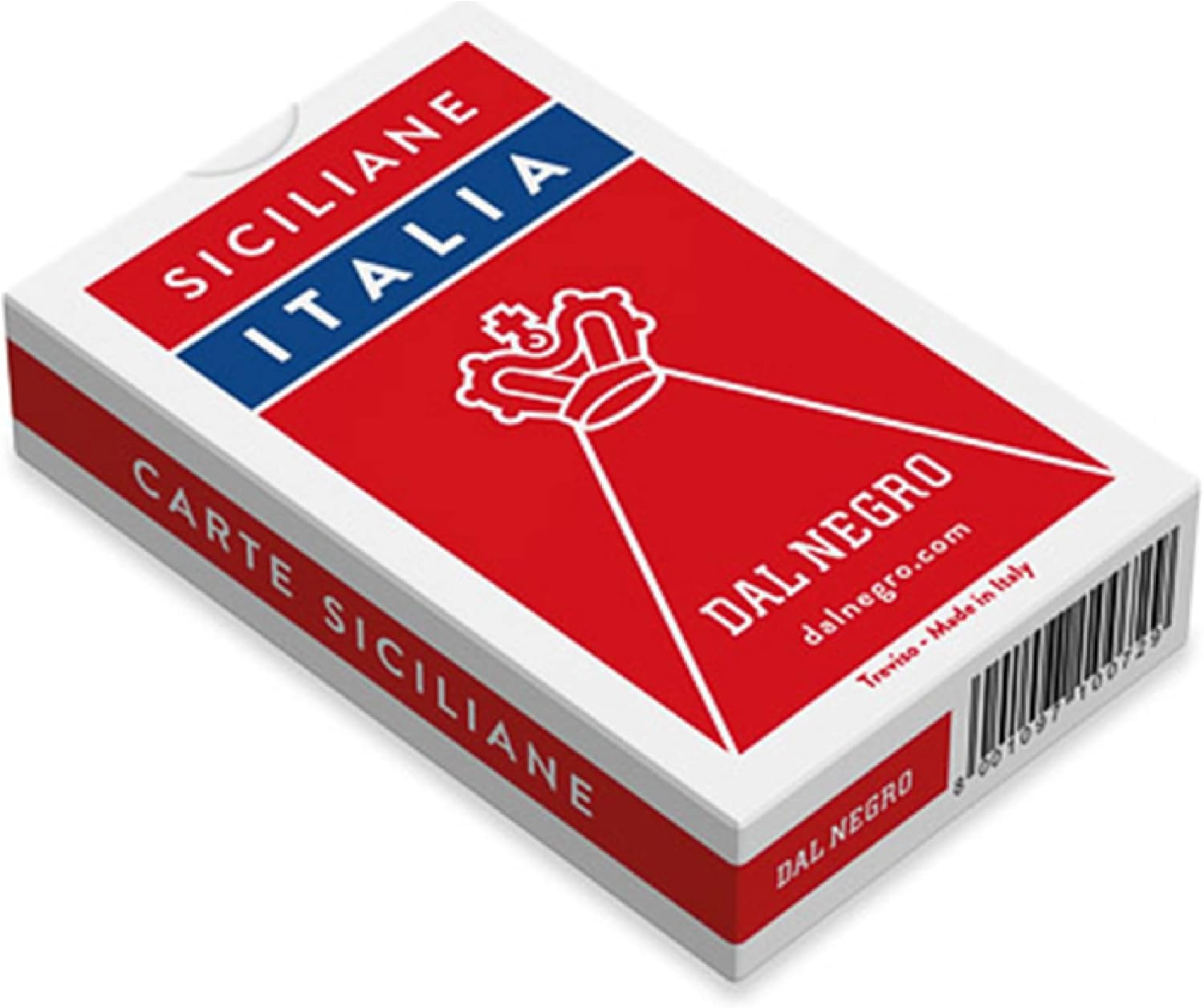 Dal - Deck of Sicilian Italy cards, consisting of 40 cards in cardboard, ideal for playing broom and trump.,Red