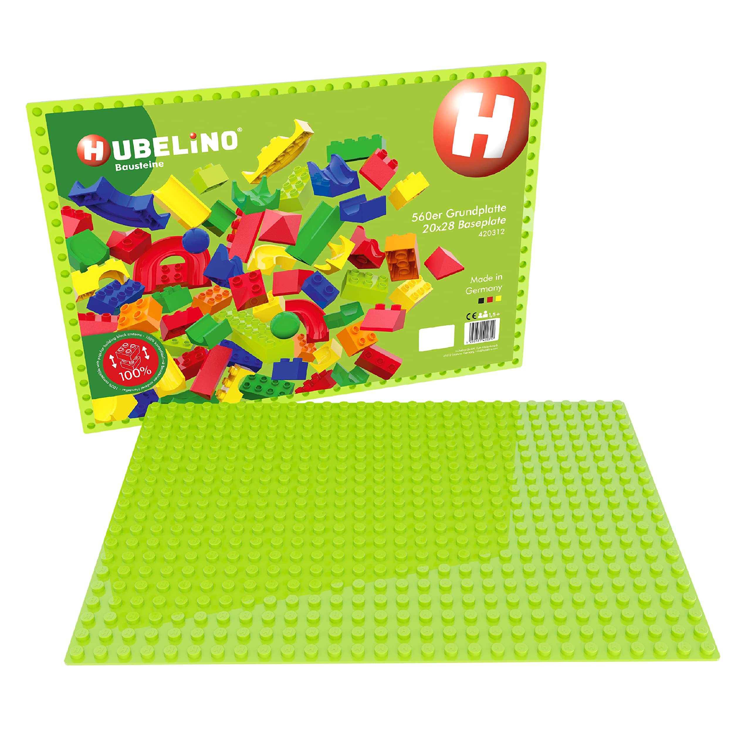 Hubelino Green Base Plate 560 (Compatible with Duplo