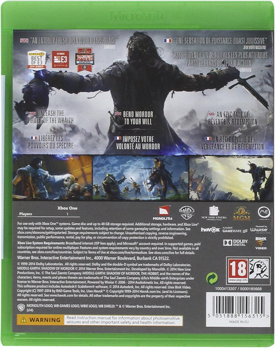 La Terre Du Milieu : L'ombre Du Mordor