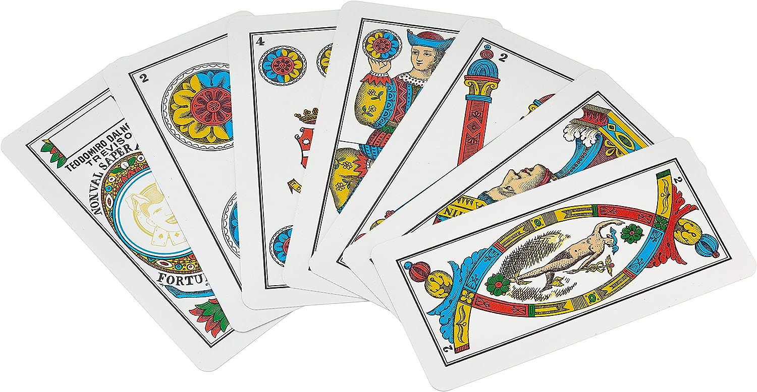 Dal Trevisane Regional Playing Cards, Red Case, Color, 15005