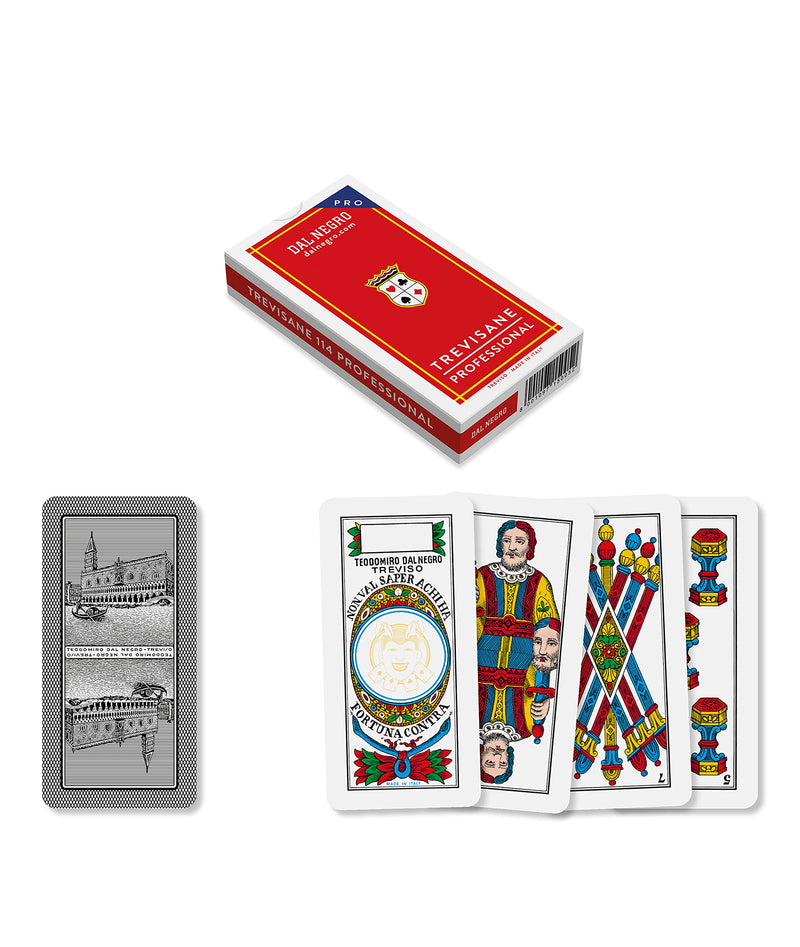 Dal Trevisane Regional Playing Cards, Red Case, Color, 15005