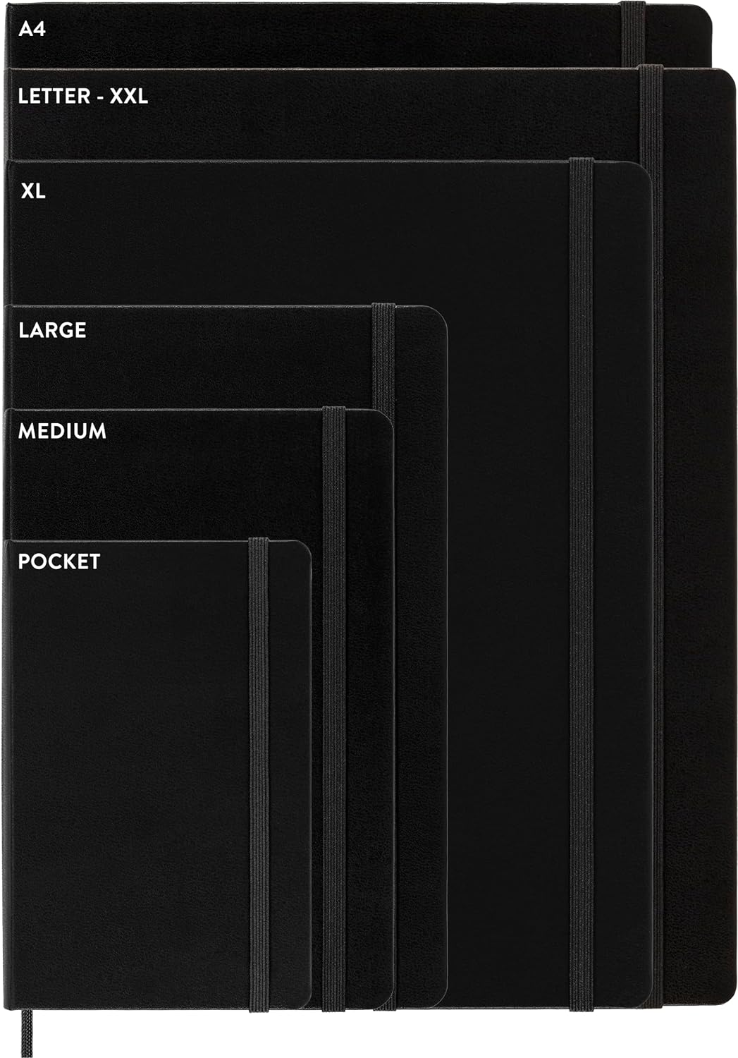 Moleskine Classic Dotted Paper Notebook, Hard Cover and Elastic Closure Journal, Color Black, Size Large 13 x 21 cm, 240 Pages