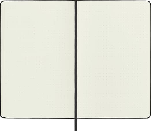 Moleskine Classic Dotted Paper Notebook, Hard Cover and Elastic Closure Journal, Color Black, Size Large 13 x 21 cm, 240 Pages
