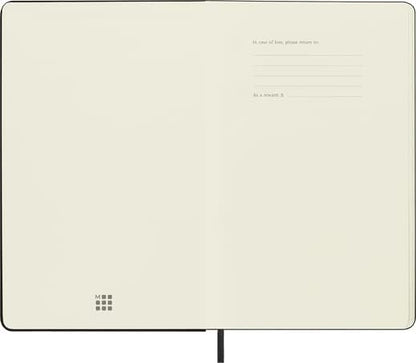 Moleskine Classic Dotted Paper Notebook, Hard Cover and Elastic Closure Journal, Color Black, Size Large 13 x 21 cm, 240 Pages