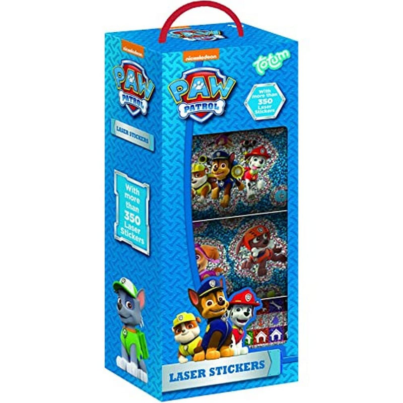 TM Essentials 720206 Paw Patrol Box with Over 350 Laser 4 Sticker Rolls, with Motifs of Your Favourite Heroes-Ideal for Scrapbooking and Crafts