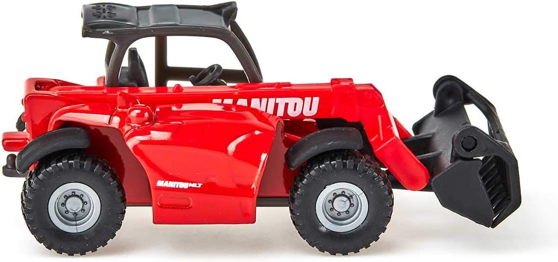 siku 1482, Carretilla telescópica Manitou MLT840, Metal/Plástico, Rojo, Brazo de carga móvil