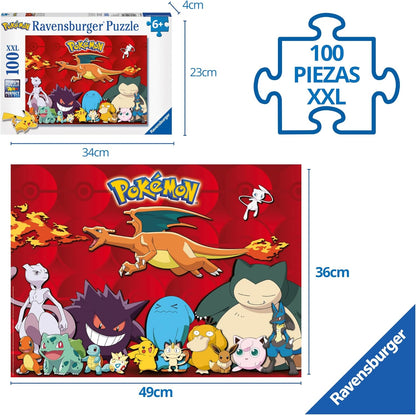 Ravensburger Pokemon - 100 Piece Jigsaw Puzzle with Extra Large Pieces for Kids Age 6 Years and Up