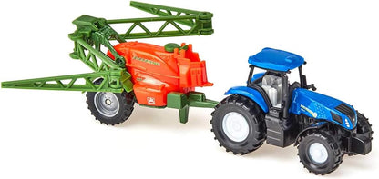 siku 1668, Tractor with Crop Sprayer, Metal/Plastic, Blue/Orange, Movable spray frame