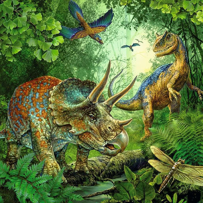 Ravensburger Puzzle – 09317 Child Classic – 3 x 49 Pieces – The Fascination of the Dinosaurs