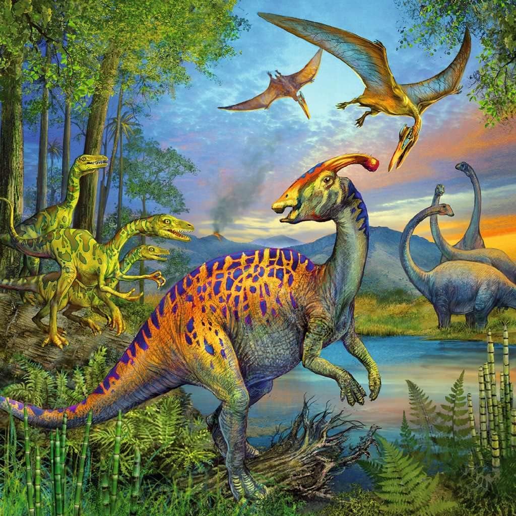 Ravensburger Puzzle – 09317 Child Classic – 3 x 49 Pieces – The Fascination of the Dinosaurs