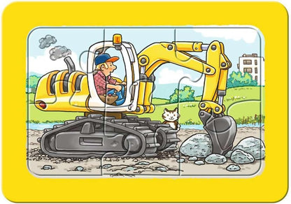 Ravensburger Digger, Tractor, Dropside Jigsaw Puzzle (3 x 6 Piece