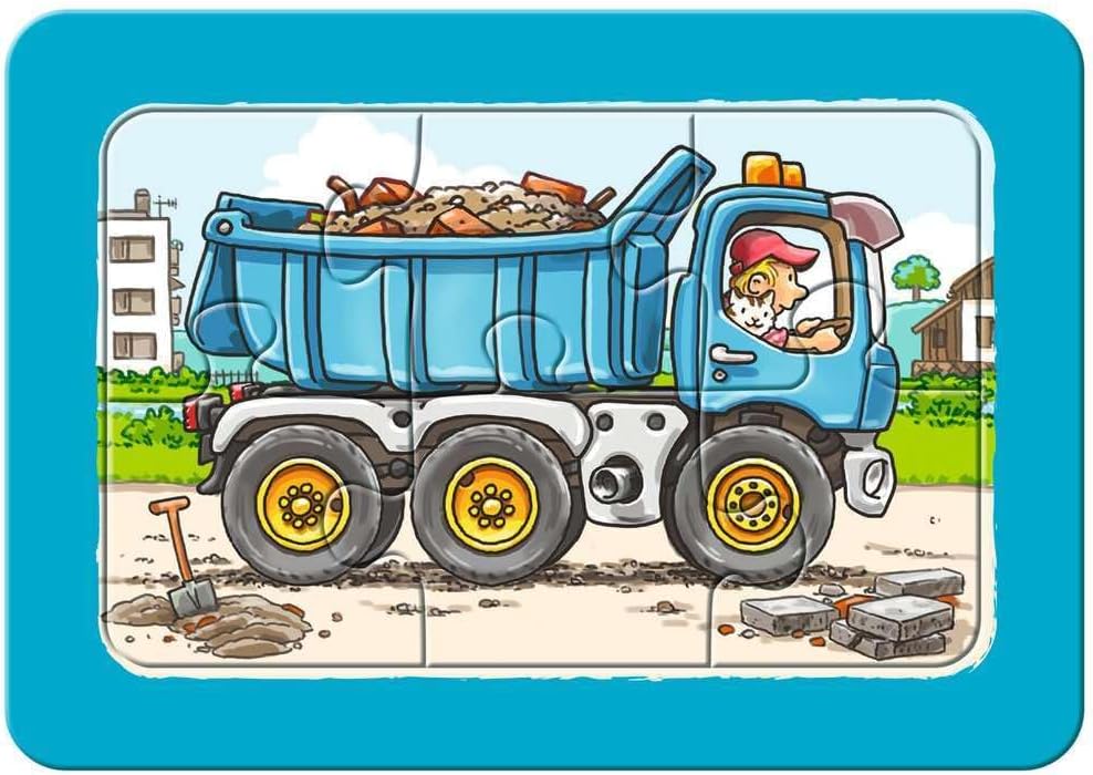 Ravensburger Digger, Tractor, Dropside Jigsaw Puzzle (3 x 6 Piece