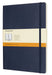 Moleskine Classic Notebook, Soft Cover, XL (7.5" x 9.5") Ruled/Lined, Sapphire Blue, 192 Pages