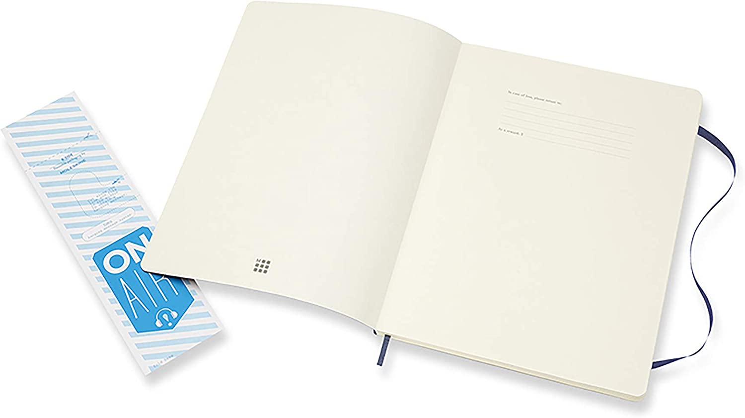 Moleskine Classic Notebook, Soft Cover, XL (7.5" x 9.5") Ruled/Lined, Sapphire Blue, 192 Pages