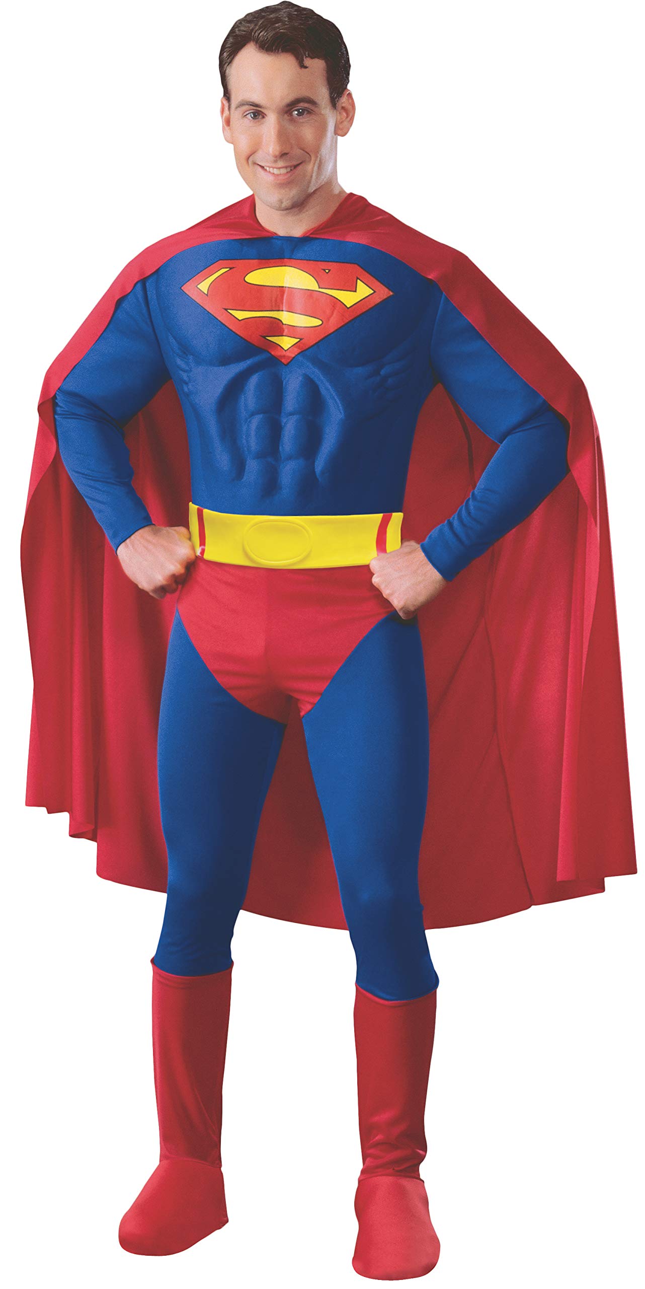 Rubie's Official Superman Deluxe with Muscle Chest, Adult Costume - Large