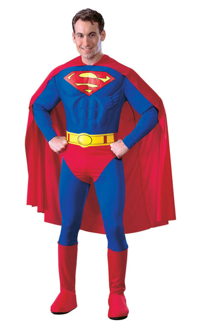 Rubie's Official DC Comics Superman Muscle Chest Deluxe Costume, Adult Superhero Fancy Dress