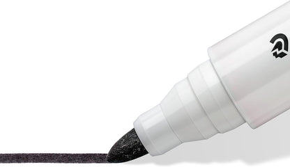 STAEDTLER 351-9 Lumocolor Whiteboard Marker Bullet Tip -Black (Box of 10