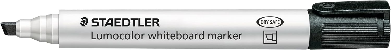 STAEDTLER 351 B-9 Lumocolor Whiteboard Marker Chisel Tip -Black (Box of 10
