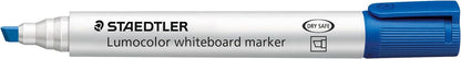 STAEDTLER 351 B-3 Lumocolor Whiteboard Marker Chisel Tip -Blue (Box of 10