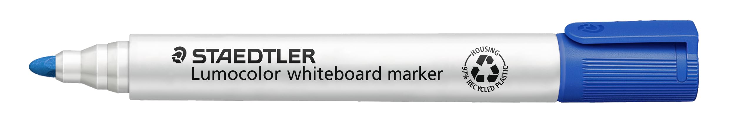 STAEDTLER 351-3 Lumocolor Whiteboard Marker Bullet Tip -Blue (Box of 10