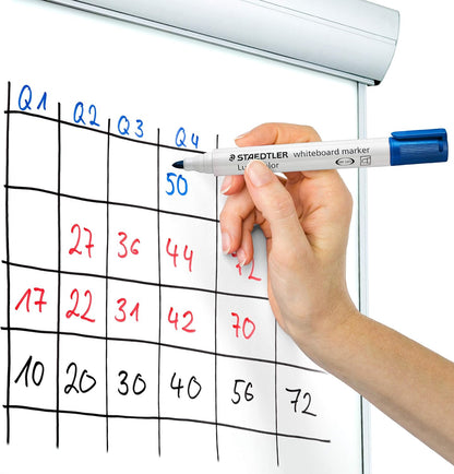 STAEDTLER 351-3 Lumocolor Whiteboard Marker Bullet Tip -Blue (Box of 10