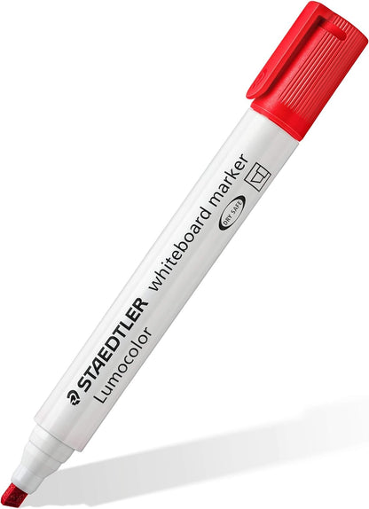 STAEDTLER 351 B WP4 Lumocolor Whiteboard Marker Chisel Tip - Assorted Colours (Pack of 4