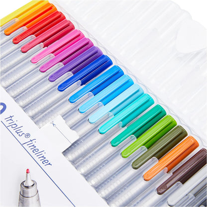 Staedtler 334 SB20 0.3 mm Triplus Fineliner Pen - Assorted Colours (Pack of 20
