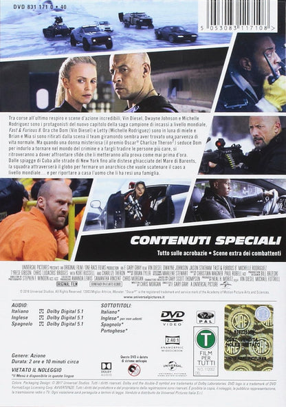 VIN DIESEL - FAST & FURIOUS 8 (1 DVD