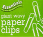 Whitecroft Essentials Value 75mm Giant Wavy Paperclip (Pack of 100