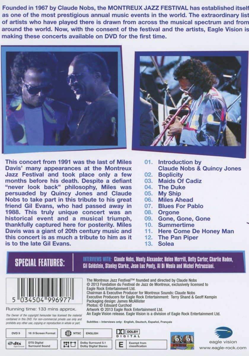 Miles Davis with Quincy Jones & The Gil Evans Orchestra - Live at Montreux 1991