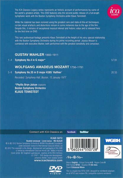 Mahler/ Mozart: Tennstedt (Symphony No. 4/ 35) (ICA Classics: ICAD 5072)