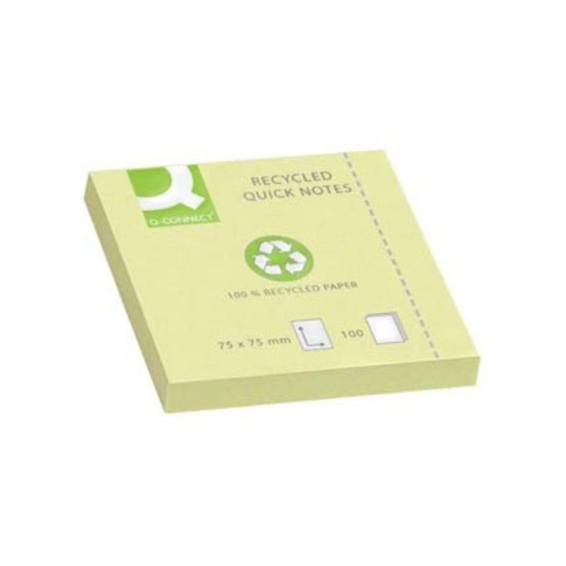Q-Connect Quick Notes 76 x 76mm Yellow (24 Pack) KF10502