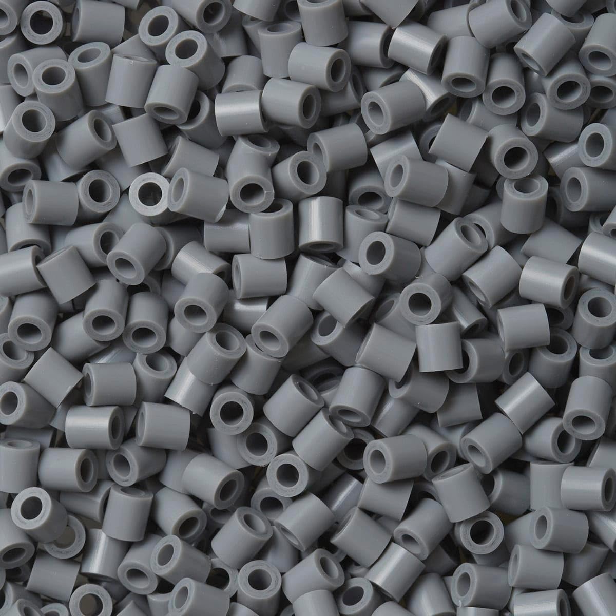 Hama Perlen 207-17 Bügelperlen Beutel mit ca. 1.000 Midi Bastelperlen mit Durchmesser 5 mm in Grau, kreativer Bastelspaß für Groß und Klein grau, Grau