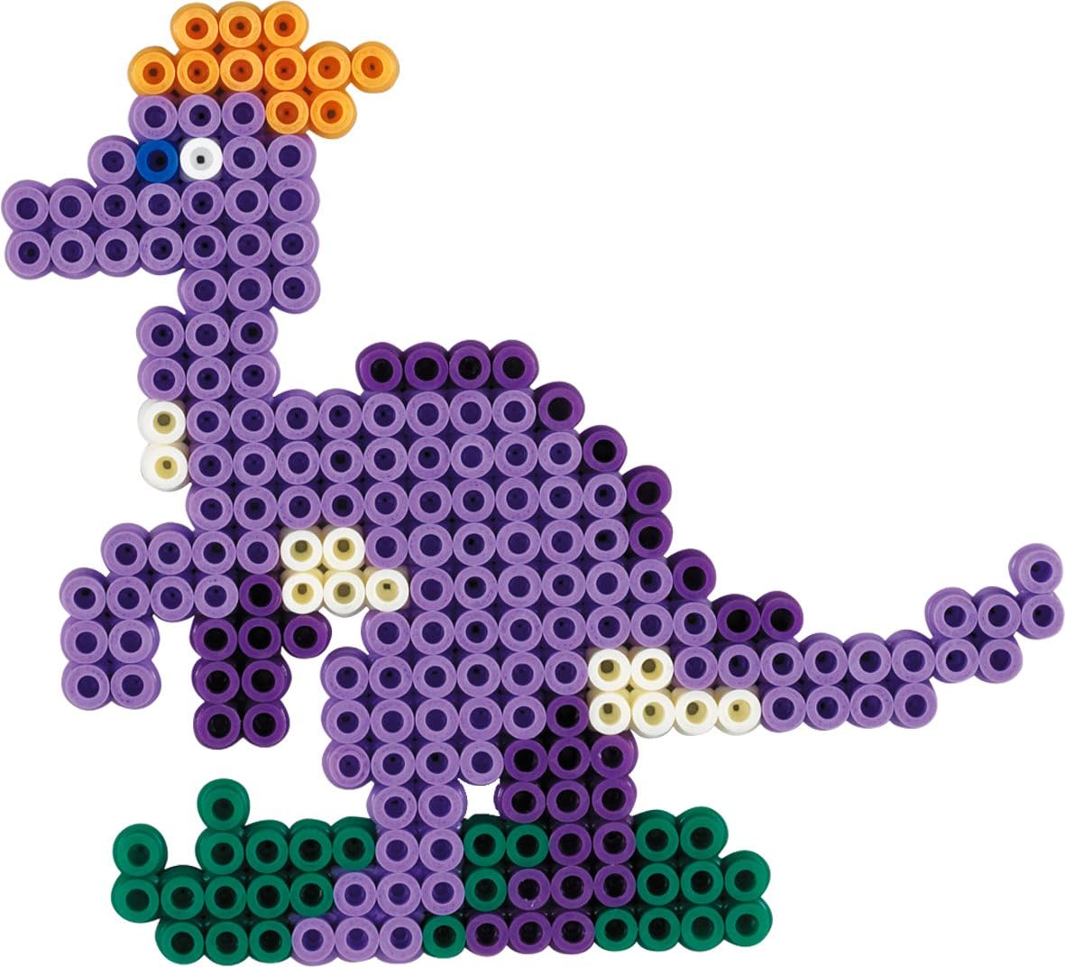 HAMA BEADS 10.3434 - Mosaicos con rejilla Dinosaurios, Incluye 2000 perlas