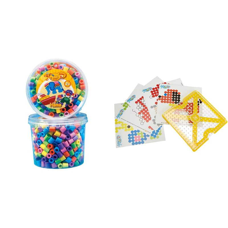Hama 10.8571 Maxi Beads in tub, Mixed, Klein
