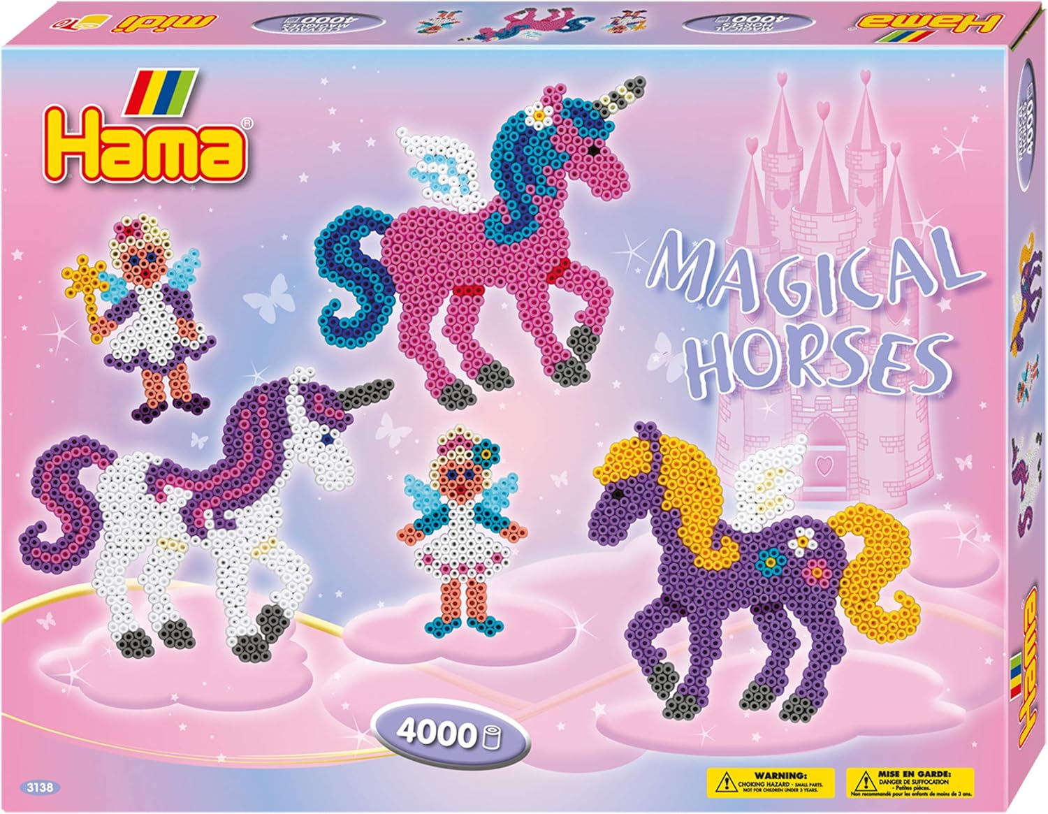 Malte Haaning Plastic 0644002 3138 Hama Magical Horses Large Activity Box, Multicolour
