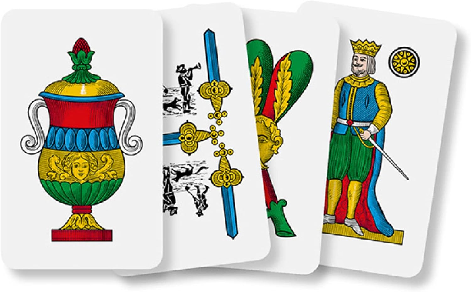 Dal 10071 - Neapolitan Italia Regional Playing Cards, Red Case, Ages 3 and Up