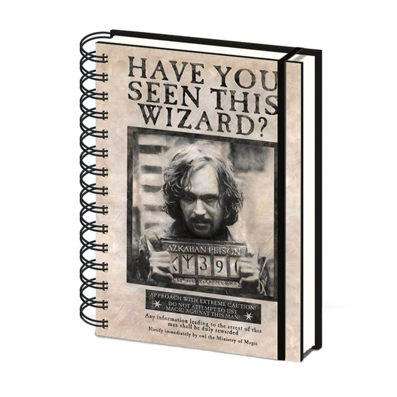 Pyramid International HARRY POTTER A5 Lined Wiro Notebook Wanted Sirius Black - Official Merchandise