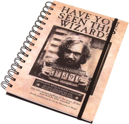 Pyramid International HARRY POTTER A5 Lined Wiro Notebook Wanted Sirius Black - Official Merchandise