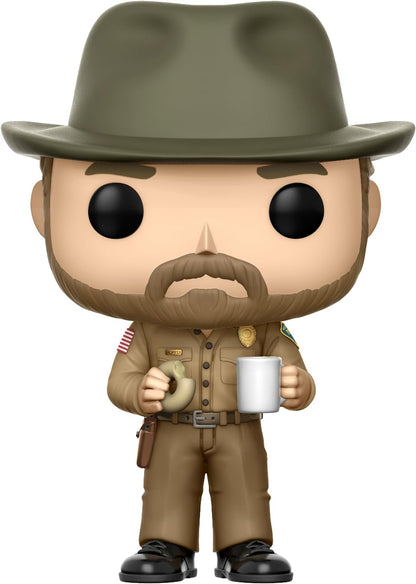 Funko POP! Television: Stranger Things - Jim Hopper With Donut - 1/6 Odds for Rare Chase Variant - Collectable Vinyl Figure - Gift Idea - Official Merchandise - Toys for Kids & Adults - TV Fans