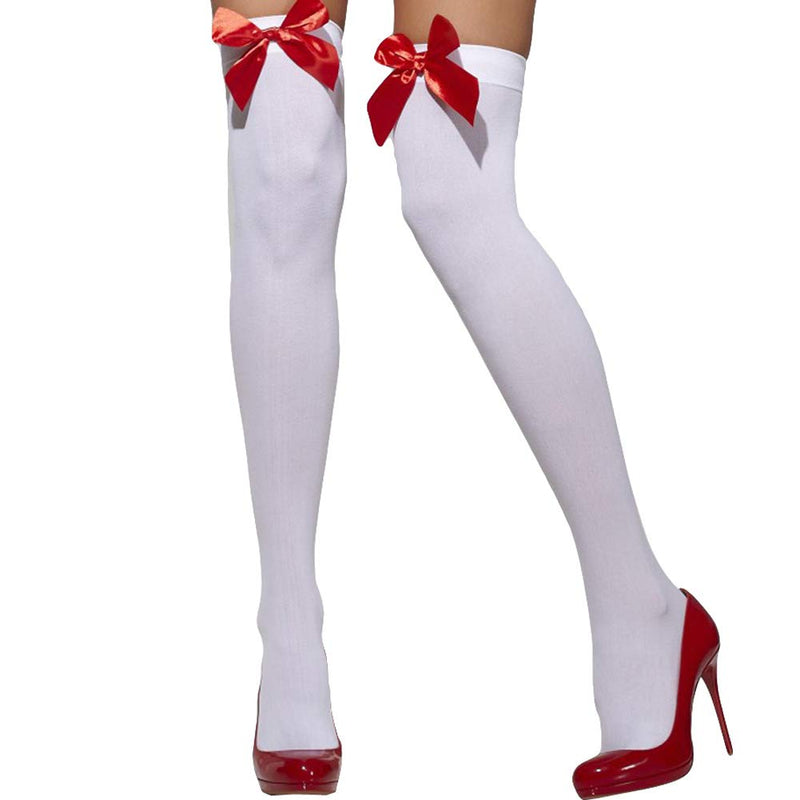 Smiffys Opaque Hold-Ups, White