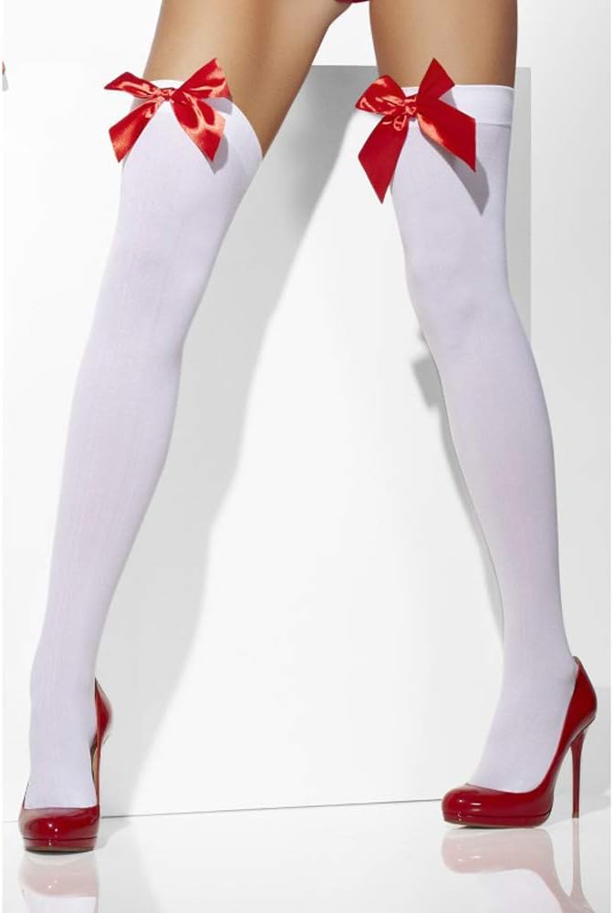Smiffys Opaque Hold-Ups, White